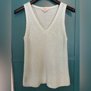 LOFT Light Blue Knit Sleeveless Top